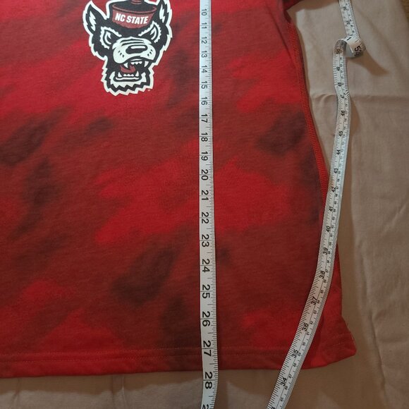 NC State Adidas Climalite V-Neck Tee – Size L | Red Tie-Dye Wolfpack Shirt - Picture 8 of 8